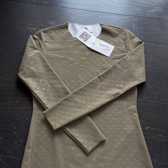 BNWT Marine Serre all over moon printed reflective long sleeve top size large - Picture 4 of 7